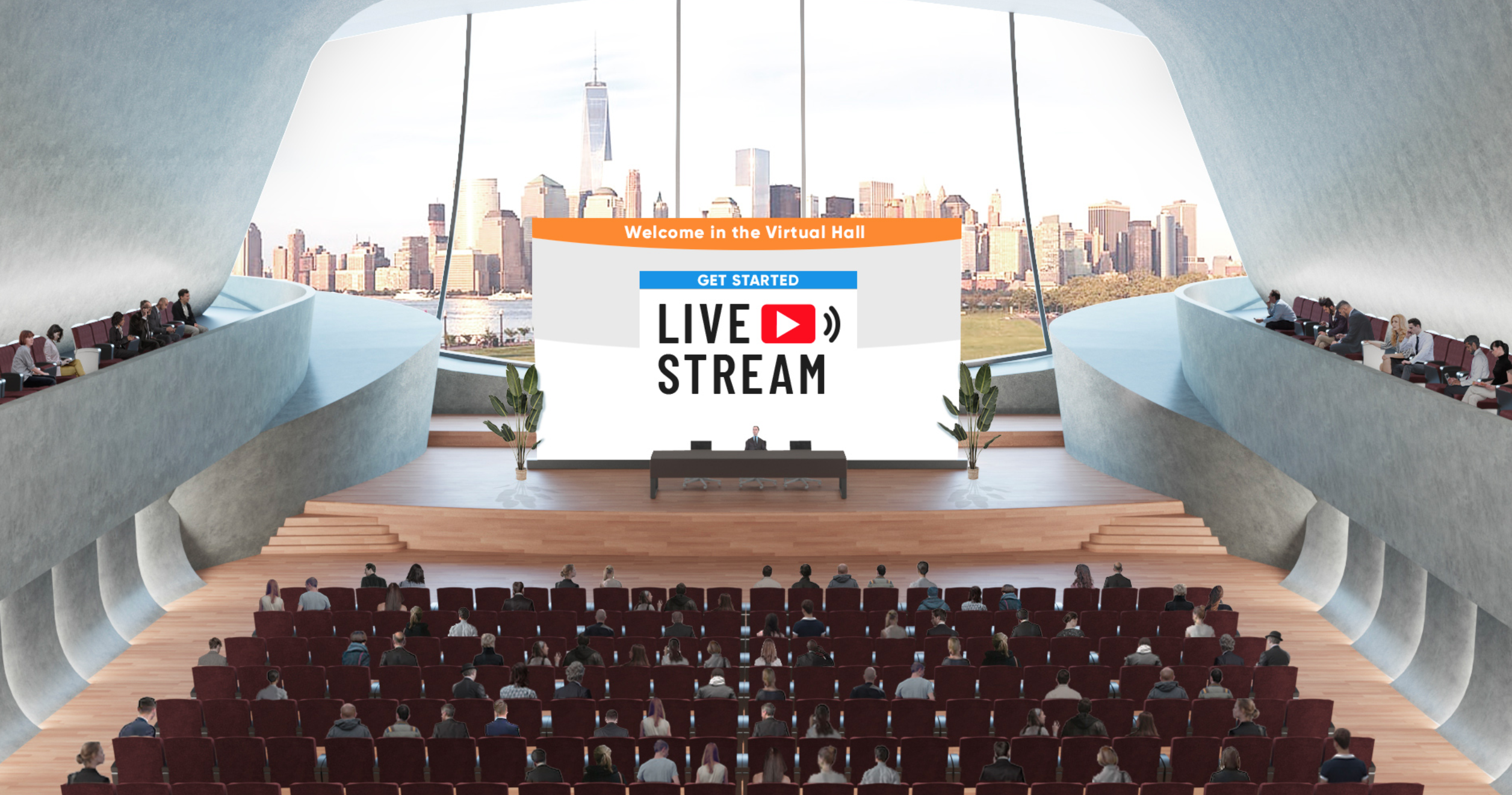 Audience attending a live stream event