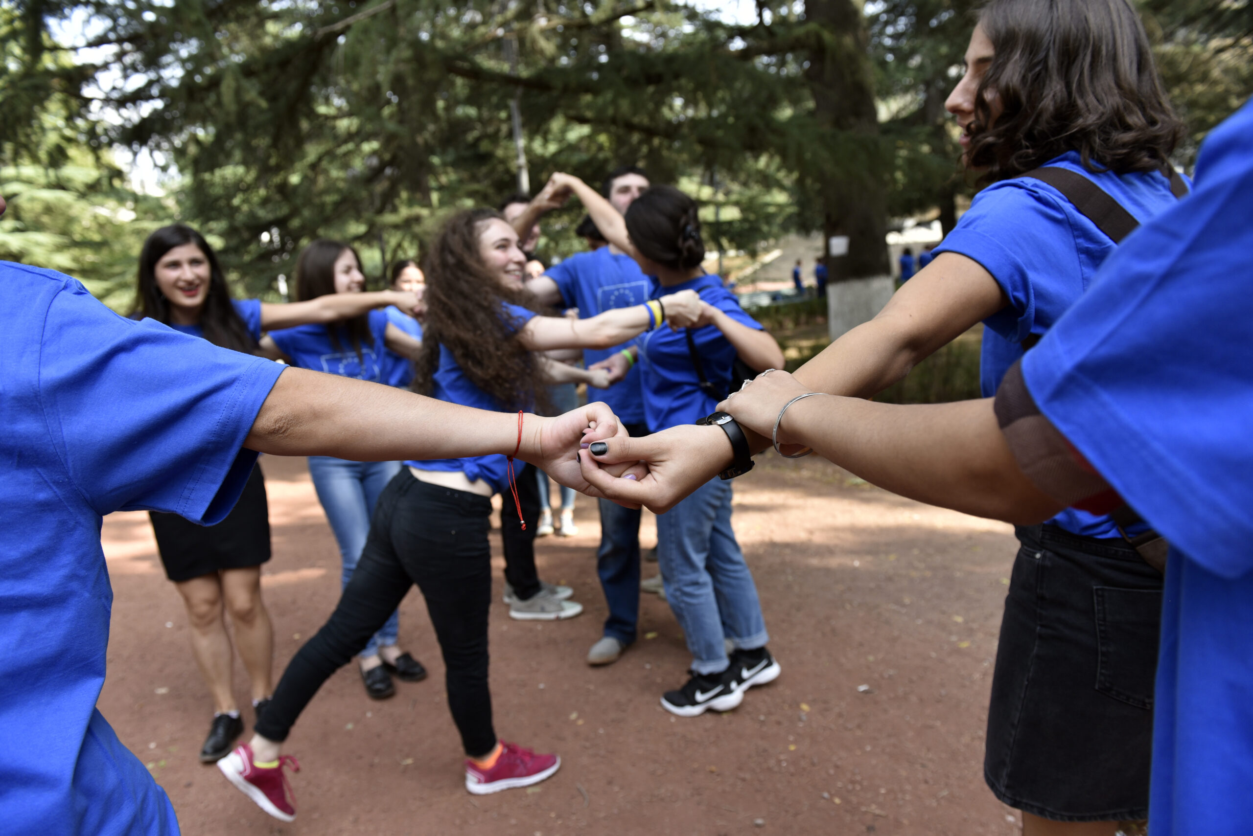 European Girls And Boys Playing Together
